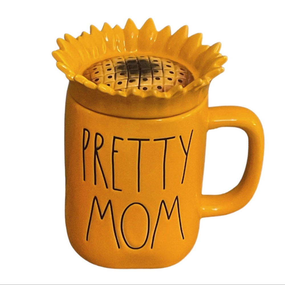 NWOT Rae Dunn Pretty MOM Sunflower 🌻 Coffee Tea Mug Mother's Day